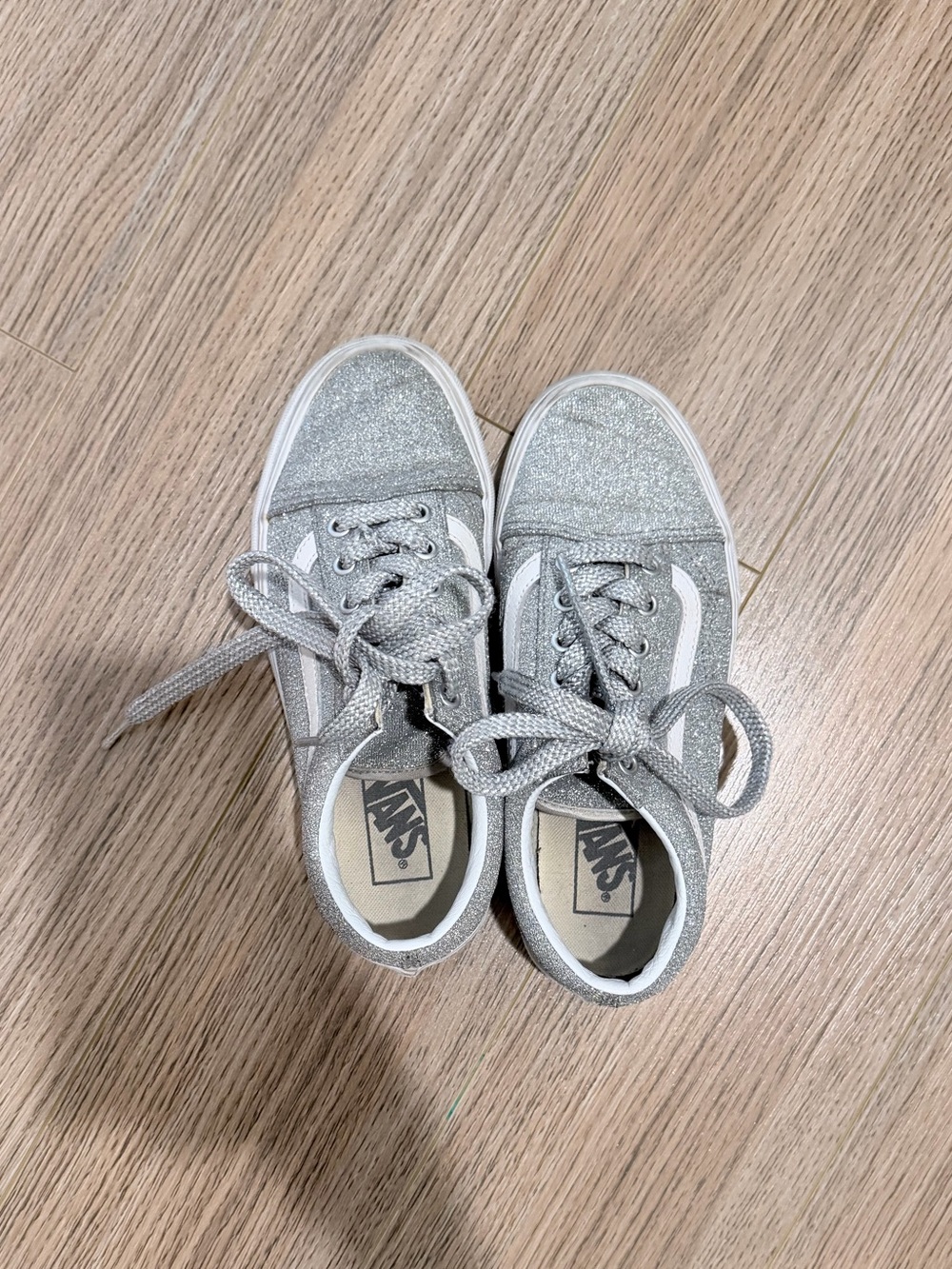 Vans Silver Glitter Shoes